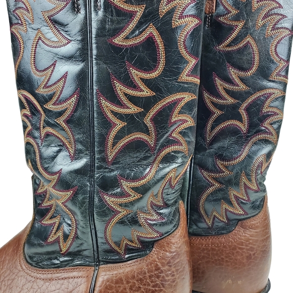 ARIAT Boots Leather Cowboy Western Equestrian - Picture 9 of 14